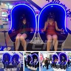 Blauer orange Luxus-Simulator Seats 9D VR mit einer 360 Grad-drehenden Plattform