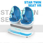 Zwei Sitze winken Spiel-Maschinen-Blau der virtuellen Realität des Stuhl-Kino-9D mit weißer Farbe zu
