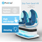 Blau + weiße Sitze 9D VR Simulator-2 mit Gläsern 3D Deepoon E3