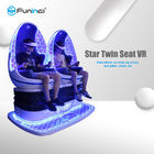 Blauer weißer Fahrkabinen-Kino-virtuellen Realität der Farbezwei der Sitz9d VR Simulator für Kindervergnügungspark