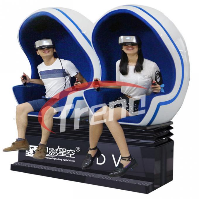 Kino-Minikino der Doppelsitz-schwarzes Ei-geformtes virtuellen Realität 9d für Park der verkehrsreichen Straße