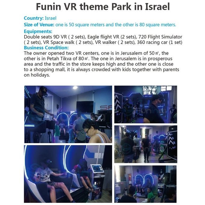 Bewegung strukturiert Kino der virtuellen Realität 9D Simulator-Spiele der 360 Grad-VR
