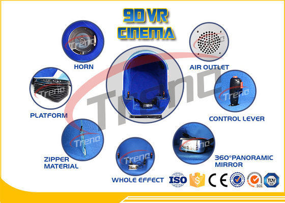 Schwarzer mini dynamischer Simulator der virtuellen Realität 9D, 1080P HD geben Aktions-Kino der Visions-9D frei