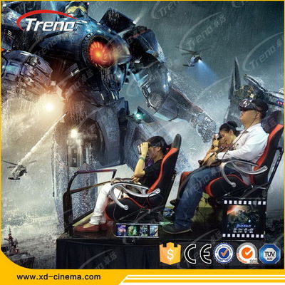 Schwarzes bewegliches Kino der virtuellen Realität 5D, bewegliches Theater 5D mit dynamischen hydraulischen Sitzen
