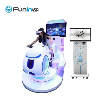 der weiße Farbe 220V Multispielersimulator-Motorrad Augefangauftritt Auto-Fahrensvr, das mit deepon E3 läuft