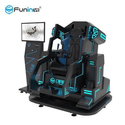 Des Freizeitpark-9D VR Schwarzes Simulator-einzelnen der Spieler-VR Mecha mit LED beleuchtet