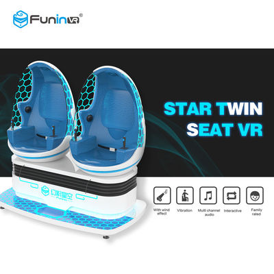 Blaues Simulator-Schießen-Aktions-Kino der virtuellen Realität 9D 360 Grad-drehender Touch Screen HD 1080P