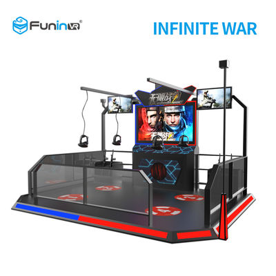 Ansicht-der virtuellen Realität des Video-360 Simulator, der oben unbegrenzten Krieg steht