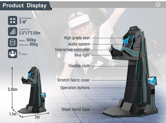 9D Tropfen-Turm-Stahl der virtuellen Realität VR asphaltieren 9D Simulator der Maschinen-9D VR