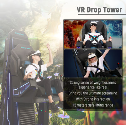 9D Tropfen-Turm-Stahl der virtuellen Realität VR asphaltieren 9D Simulator der Maschinen-9D VR