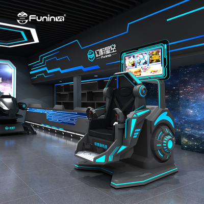 Multiplayer Adventure Park 9D VR Simulator mit VR Headset Metallplattform AC220V Leistung
