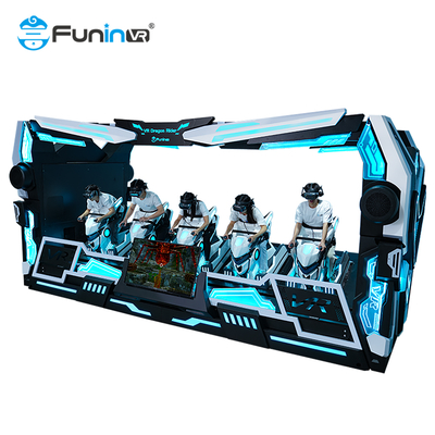 Unterhaltung 9D VR Dragon Rider 5 Sitze Simulator auf Dynamic Extreme Themenplattform