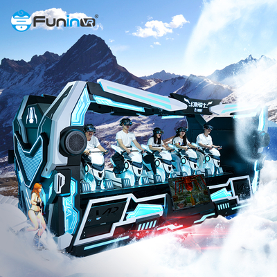 Unterhaltung 9D VR Dragon Rider 5 Sitze Simulator auf Dynamic Extreme Themenplattform
