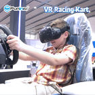 VR-Motorrad-Bewegungs-Simulator mit dem Motorrad der virtuellen Realität, das Spiele läuft