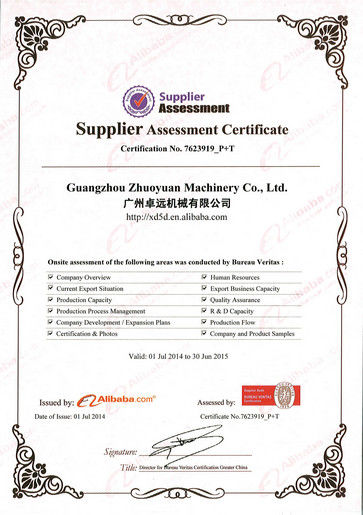 China Zhuoyuan Co.,Ltd zertifizierungen